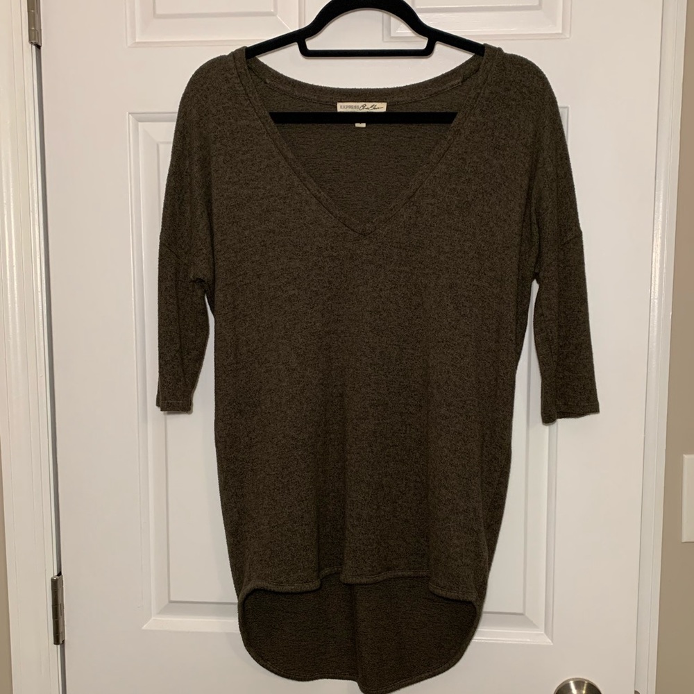 Army green express sweater